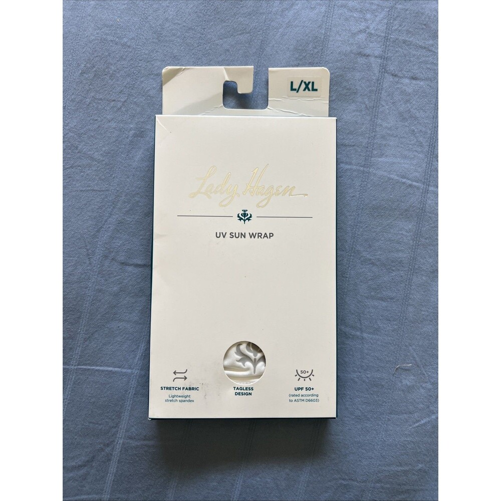 Lady Hagen UV UPF 50+ Sun Wrap White Sz L/XL NEW Golf Beach